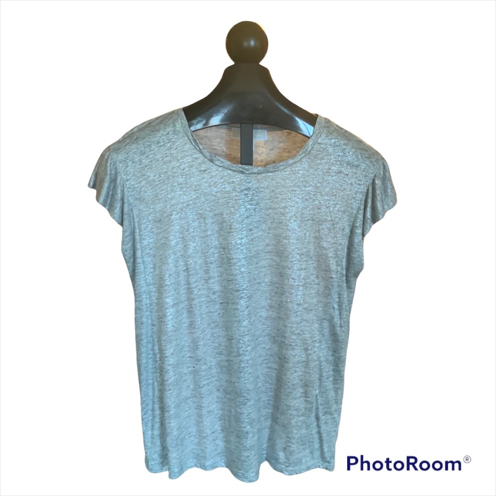 MICHAEL KORS KNIT TOP NWT LG. SILVER/HEATHER GREY